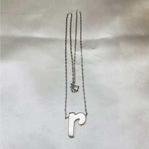 Sterling Necklace Initial r